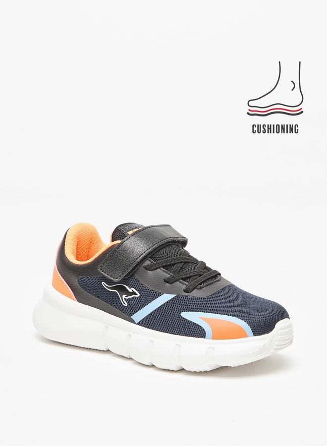 kangaROOS Boys' Textured Sports Shoes with Hook and Loop Closure  - Image 1