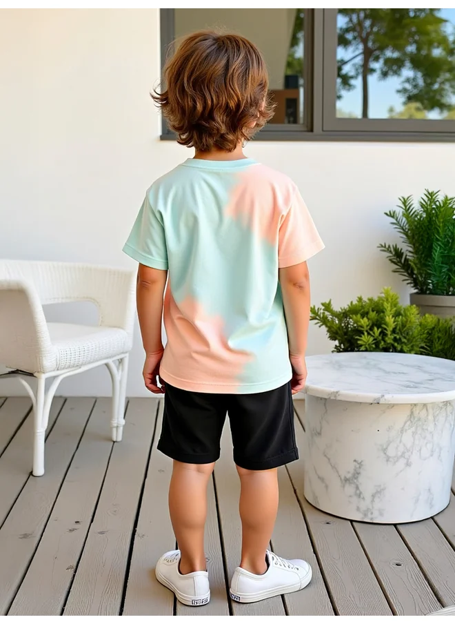 Take Two Take Two Kids 2pcs Multicolor Palm Tree Printed T-Shirt and Shorts Set