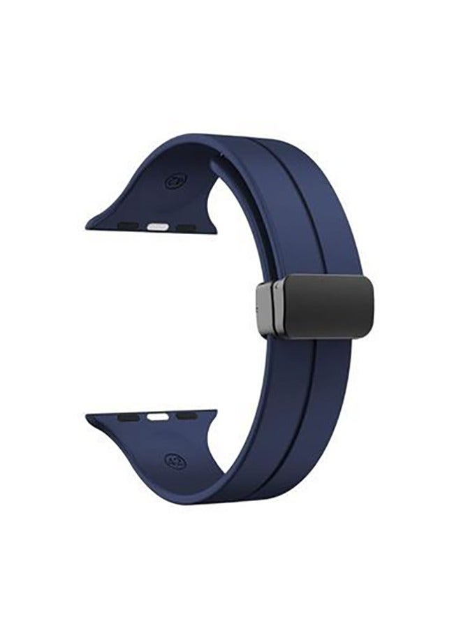 Apple Watch Band 38mm 40mm 41mm Watch Strap Band Waterproof Band With Buckle - Blue - Image 1