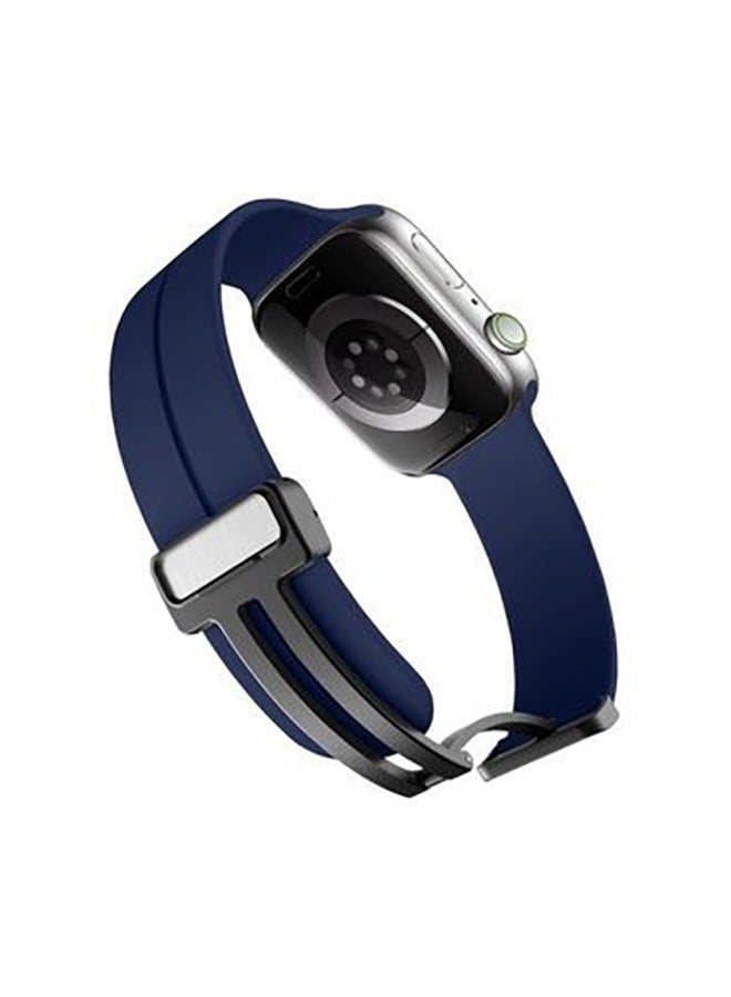 Apple Watch Band 38mm 40mm 41mm Watch Strap Band Waterproof Band With Buckle - Blue - Image 2