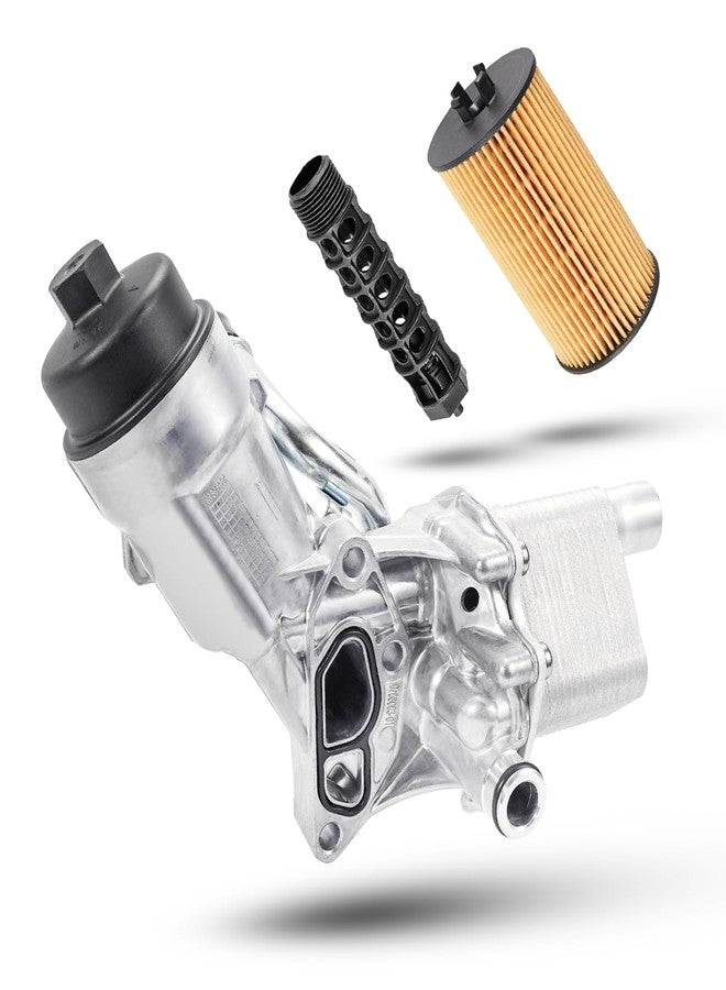 WEILEITE 1.4 Aluminum Engine Oil Cooler Filter Housing Fit For Chevy Cruze 2011-2016 Sonic 2012-2020 Trax 2015-2021 Buick Encore 2013-2021 Replaces 55566784 55594651 55593189 55565385 - Image 1