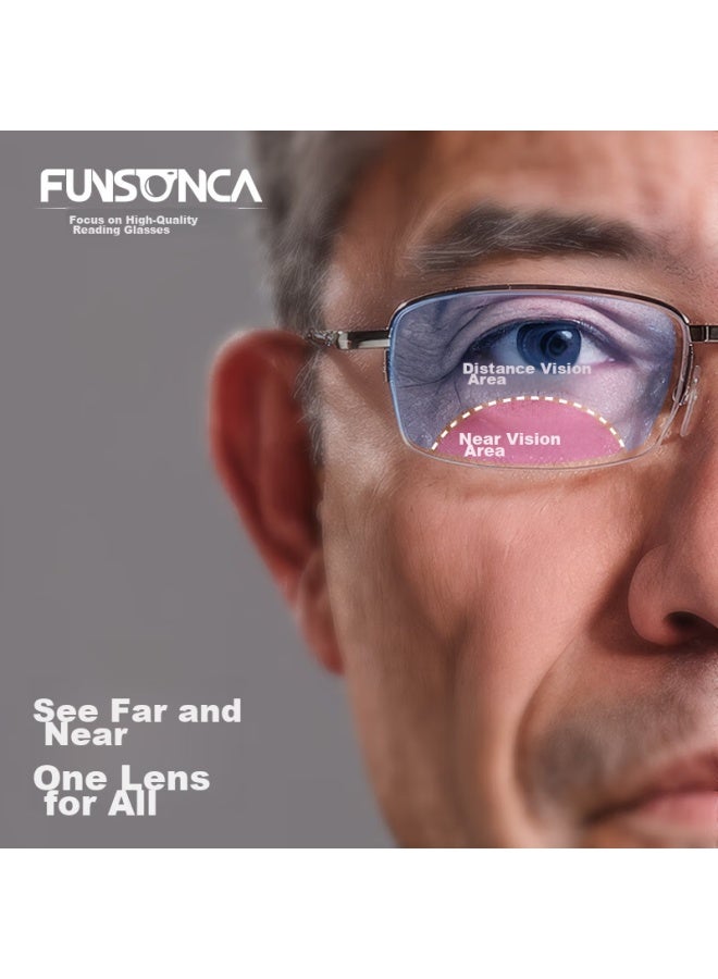 Funsonca Bifocal Anti-blue Light Reading Gl With High-definition Imported Lenses, Comfortable And Durable Eyewear For Men And Women, 6900 100 Degrees - Image 2