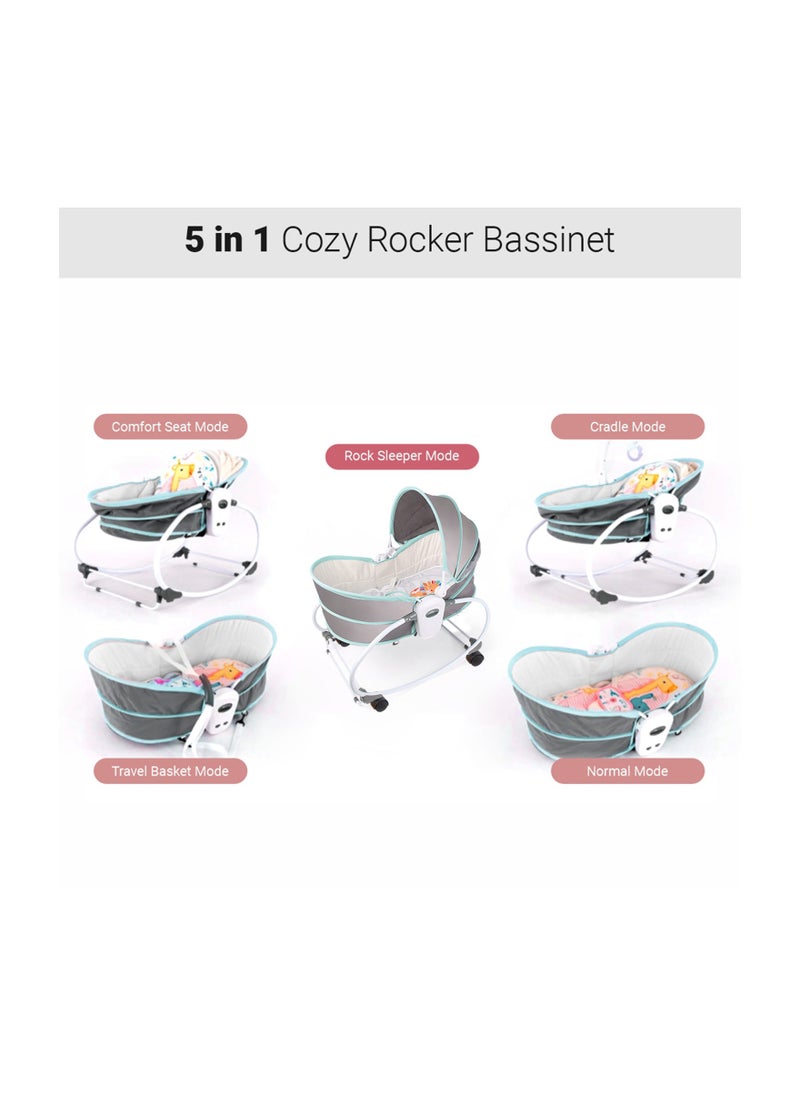 6 - In - 1 Cozy Rocker Bassinet With Wheels, Awning And Mosquito Net - Green - pzsku/ZC533297251F98CFB25DBZ/45/_/1696329072/5b3ffc52-88ca-4773-bcd6-367d33d57924