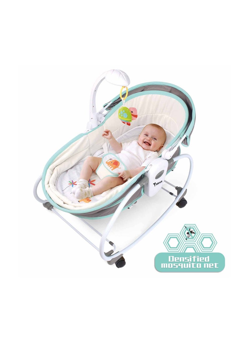 6 - In - 1 Cozy Rocker Bassinet With Wheels, Awning And Mosquito Net - Green - pzsku/ZC533297251F98CFB25DBZ/45/_/1696329075/d8cb7b51-56ea-4117-ab27-108856bb7f33