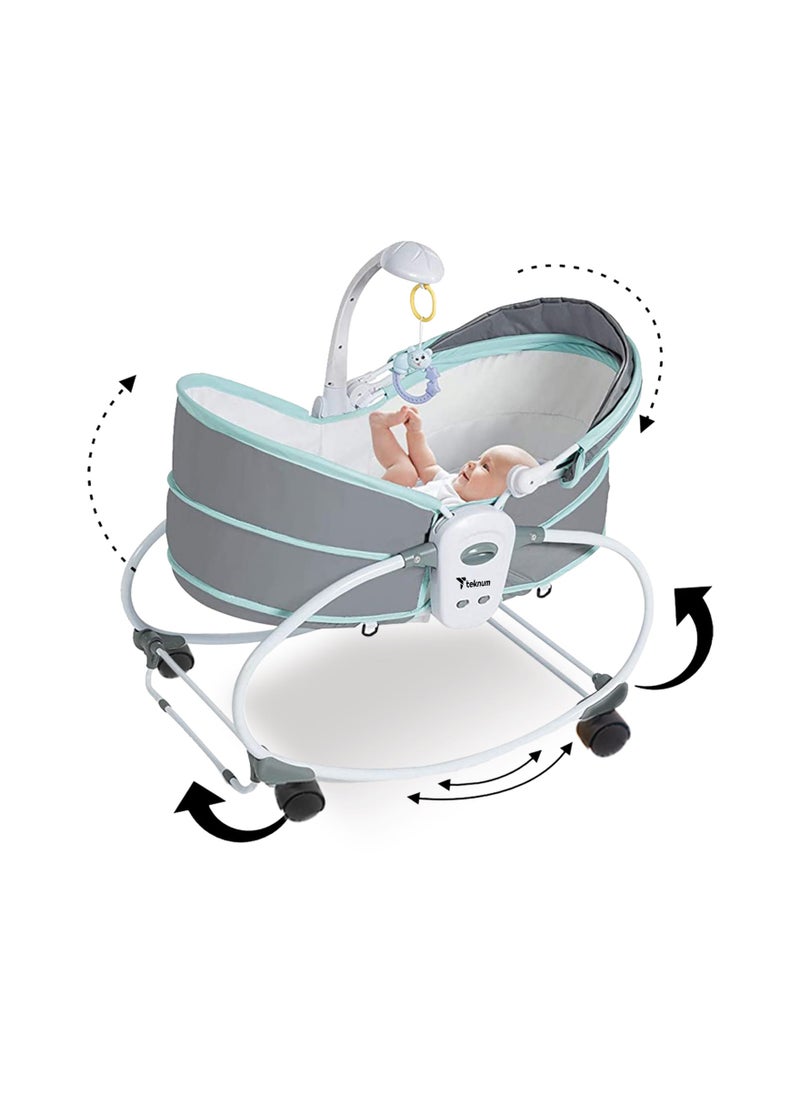 6 - In - 1 Cozy Rocker Bassinet With Wheels, Awning And Mosquito Net - Green - pzsku/ZC533297251F98CFB25DBZ/45/_/1696329084/243506e2-b382-4a73-9375-156fba42bf20