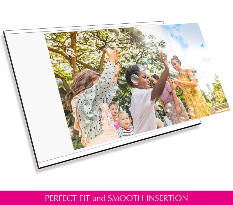 Mositear Mositear 20 Pack 4""x6"" Premium Magnetic Picture Pockets Frames Holds 4 x 6 inches Photo for Refrigerator - Image 5