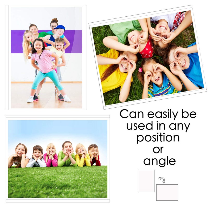 Mositear Mositear 20 Pack 4""x6"" Premium Magnetic Picture Pockets Frames Holds 4 x 6 inches Photo for Refrigerator - Image 4