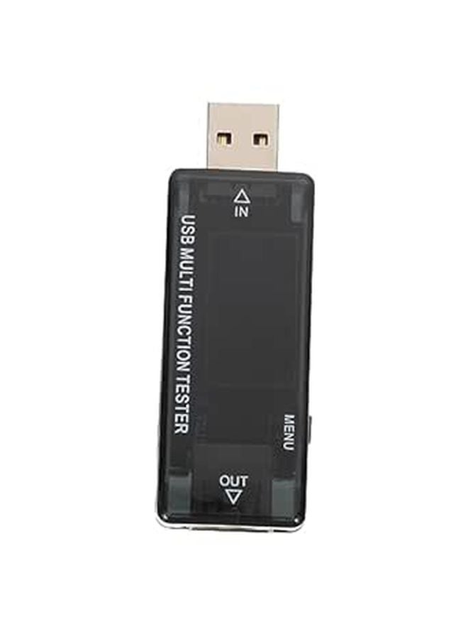USB Voltage Multimeter Portable LCD Power Capacity Tester for Charger Monitoring Black - Image 1