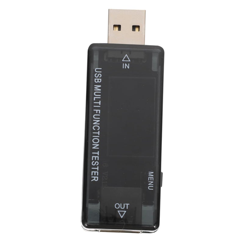USB Voltage Multimeter Portable LCD Power Capacity Tester for Charger Monitoring Black - Image 2