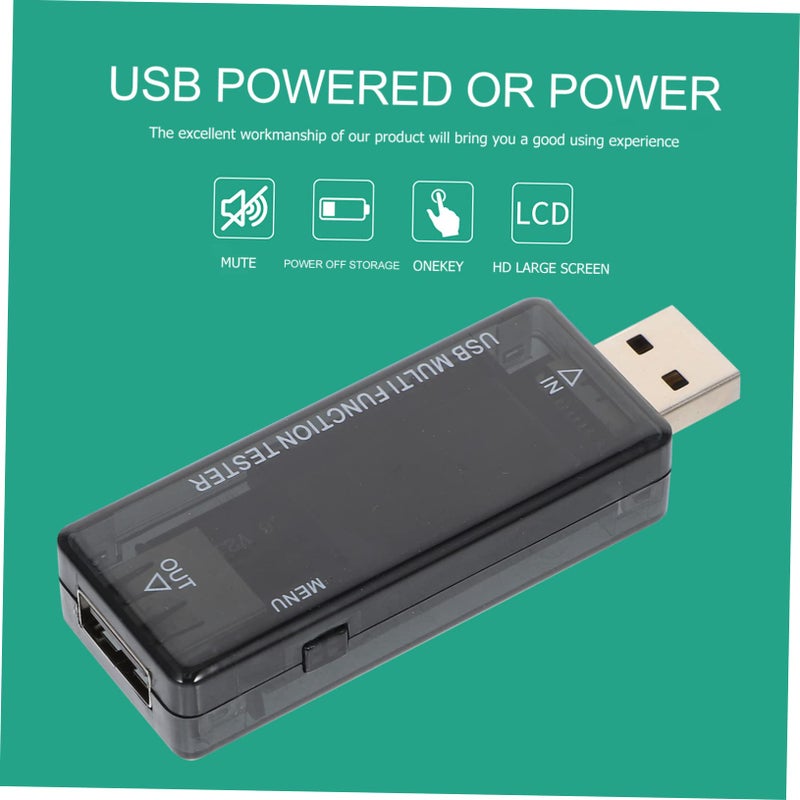 USB Voltage Multimeter Portable LCD Power Capacity Tester for Charger Monitoring Black - Image 5