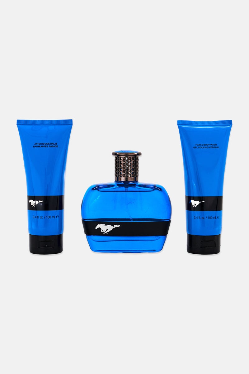 Ford Mustang Mens 3 Pieces Edt Perfume, Aftershave And Body Wash Set, Teal Blue - Image 5