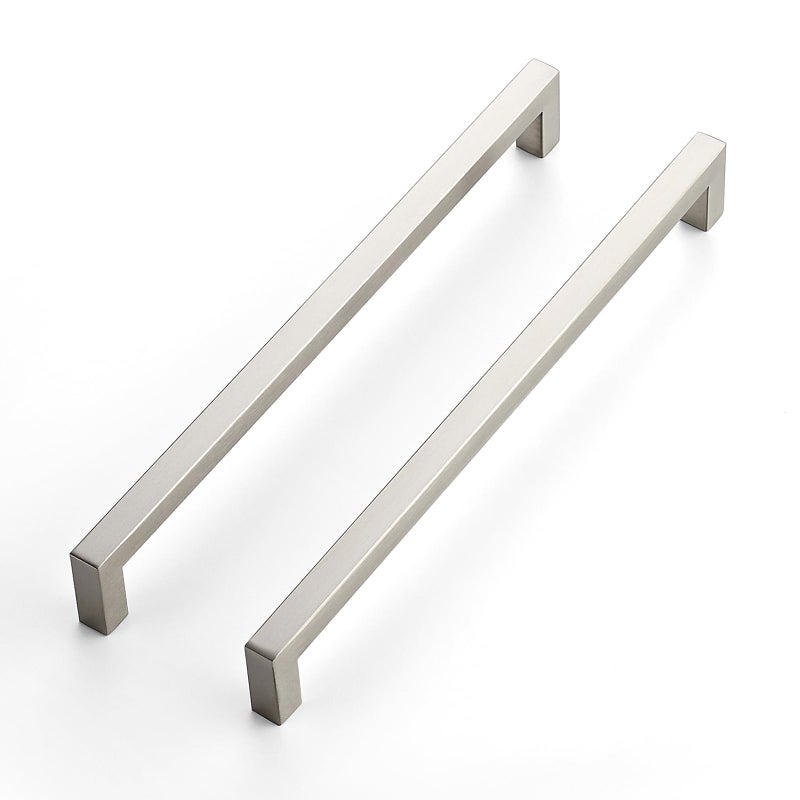 JOY DECOR 8 Pack Cabinet Handles10 Inch Brushed Nickel Cabinet PullsKitchen Cabinet Handles Square Drawer Pulls Stainless Steel Drawer Hardware Handles 256mm Hole Centers - Image 2