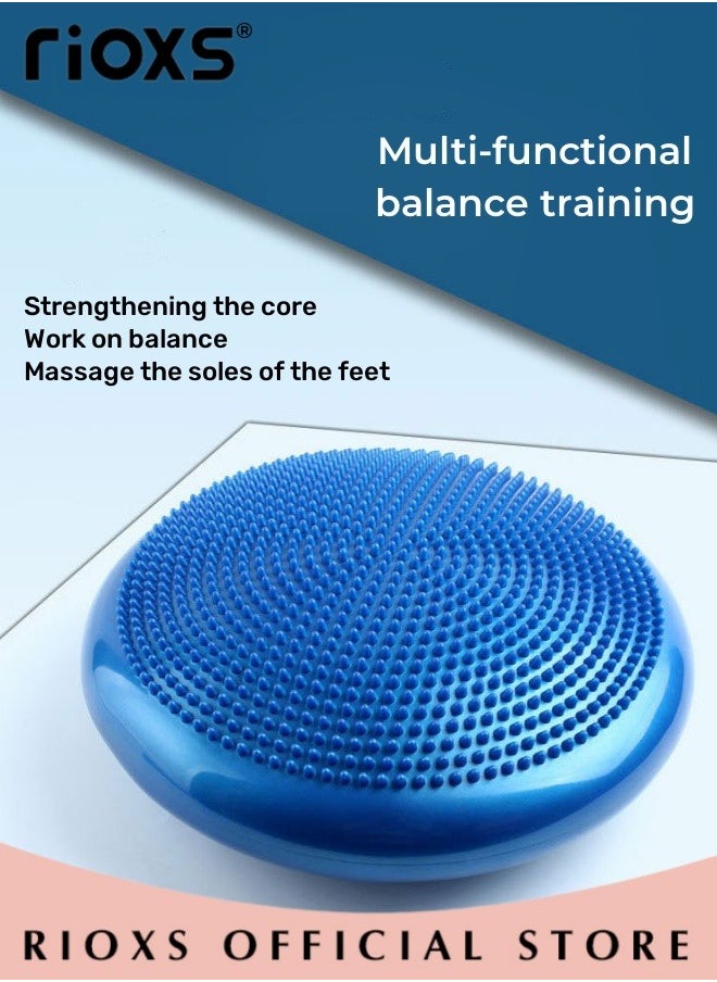 RIOXS Balance Mat Yoga Massage MatInflatable Air Stabilisation Swing Mat with Pump Burst Proof Inflatable Sports Fitness Core Balance Mat for Better Seating Therapy Sensory Cushion  - Image 5