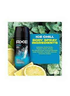 Axe Pack Of 3 Axe Deodorant Body Spray 150ml Ice Chill  - Image 3