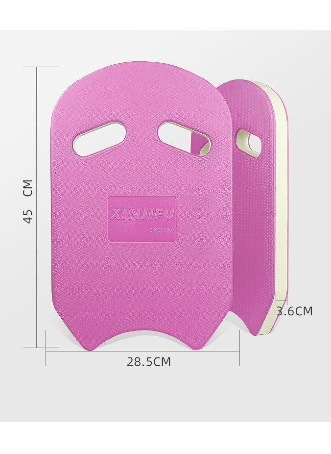XINJIFU EVA Foam Swimming Training U-Shaped Kickboard with Handles 45x28.5x3.5cm, Pink  - Image 1