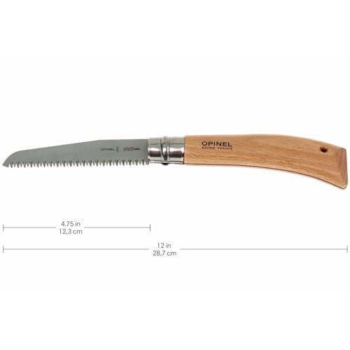 Opinel Folding Saw - Gardening and Camping Folding Carbon Steel Saw with Beechwood Handle - Image 3
