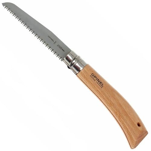 Opinel Folding Saw - Gardening and Camping Folding Carbon Steel Saw with Beechwood Handle - Image 1