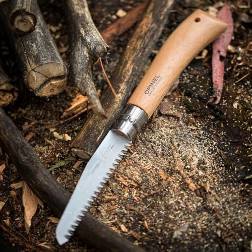 Opinel Folding Saw - Gardening and Camping Folding Carbon Steel Saw with Beechwood Handle - Image 4