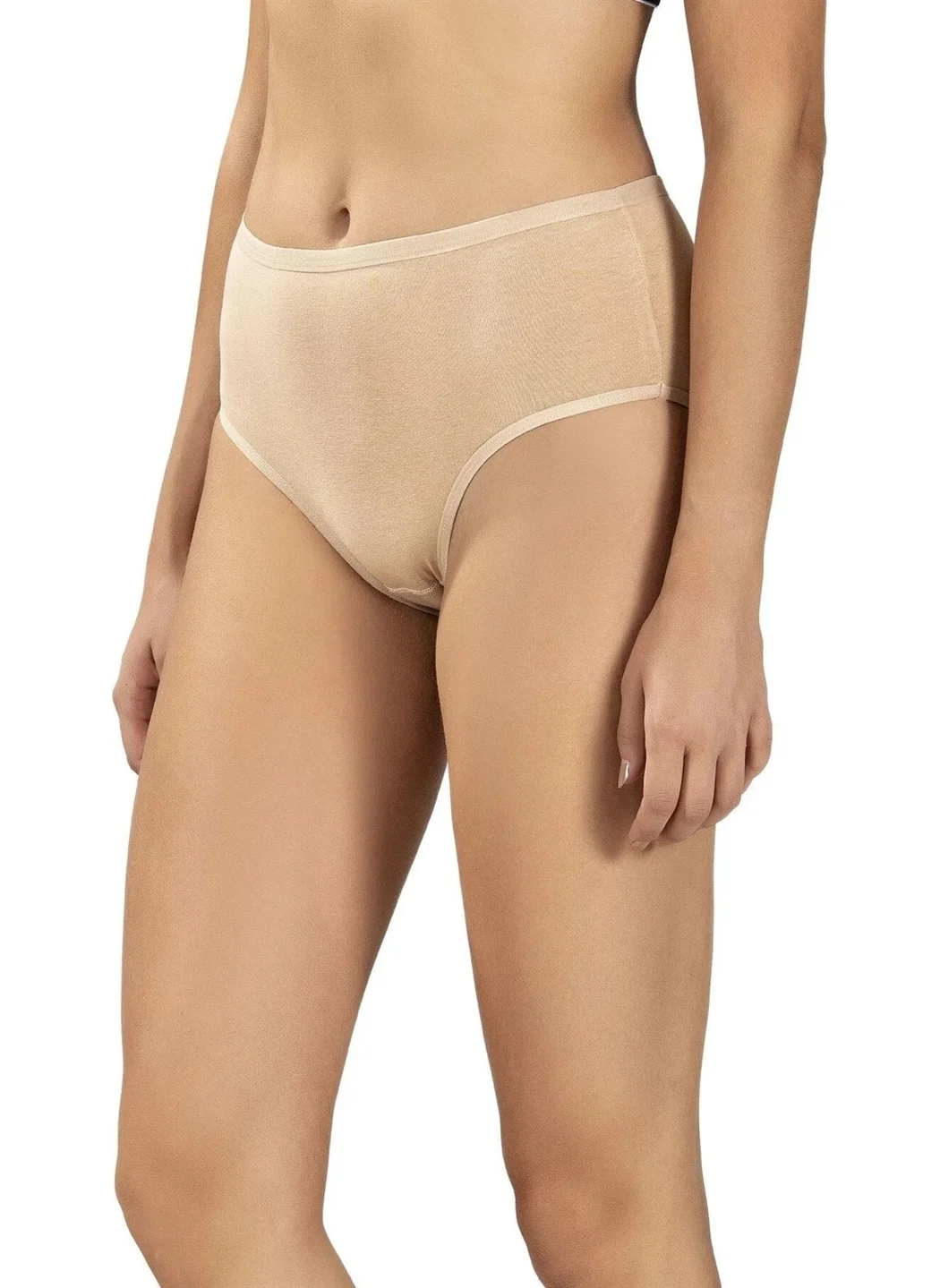 Jiber Women's Cotton Lycra High Waist Panties 652- 12 Pieces