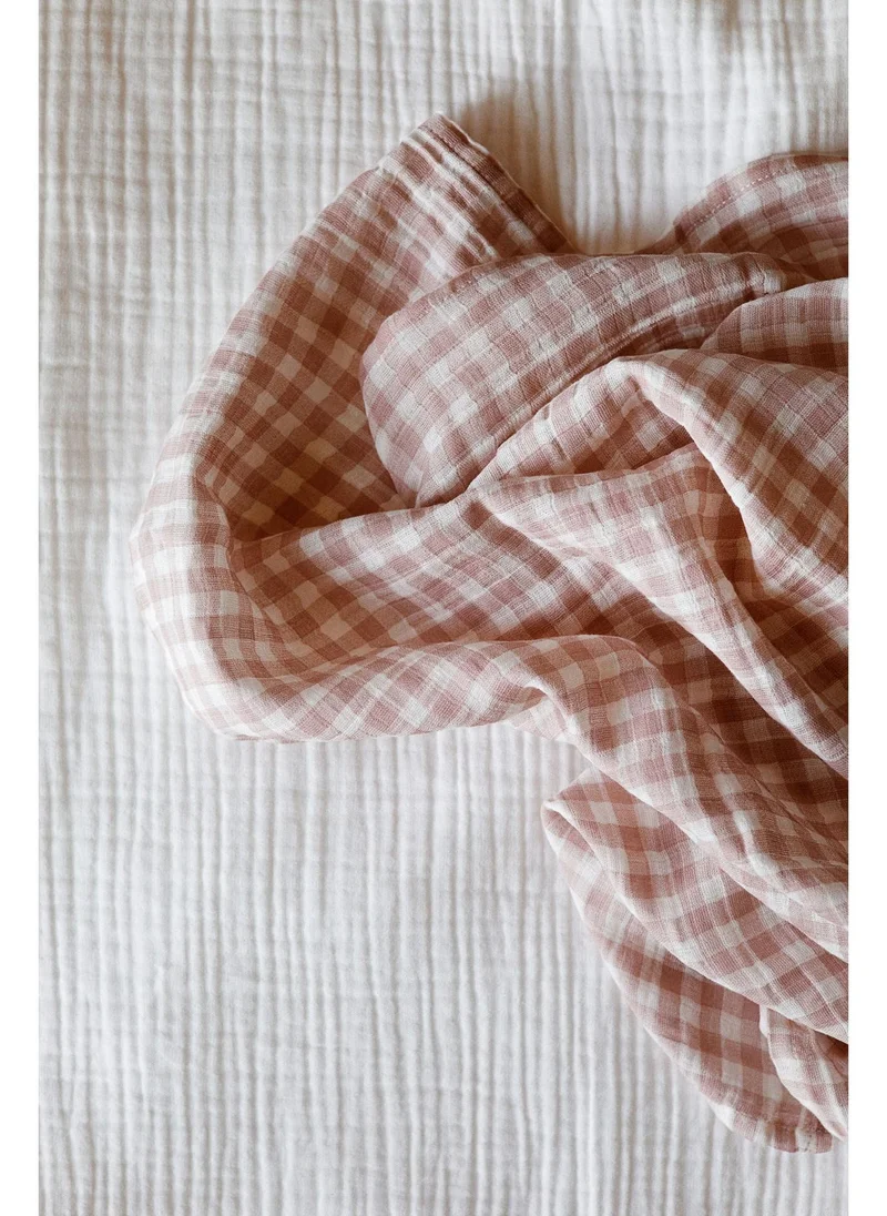 H&M Checked cotton muslin comfort blanket