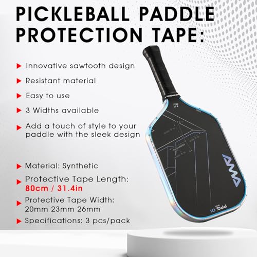 PICKLETECH AMA Sport LaserEdge Pickleball Paddle Edge Protection Tape – Stunning Color Shifting Design-Paddle Head Edge Guard-Fit Perfectly Curved Edge -No Wrinkling - Image 4