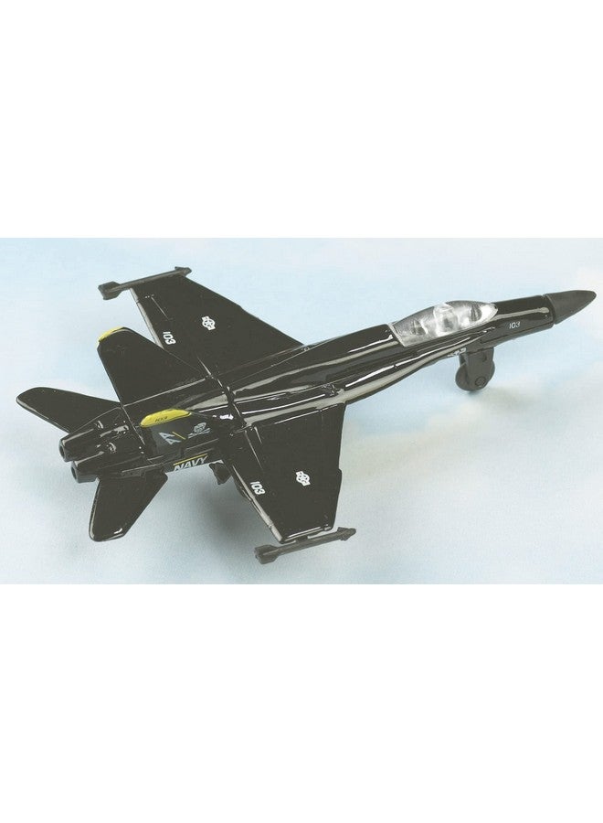 Hot Wings Planes أجنحة حارة طائرة F-18 (أسود وأصفر) مع مدرج قابل للتوصيل - Image 3