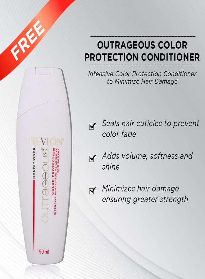 REVLON Top Speed Hair Color For Woman - Dark Brown 65 (with Outrageous Conditioner 190 ml), (3S10978E16463665) - Image 2