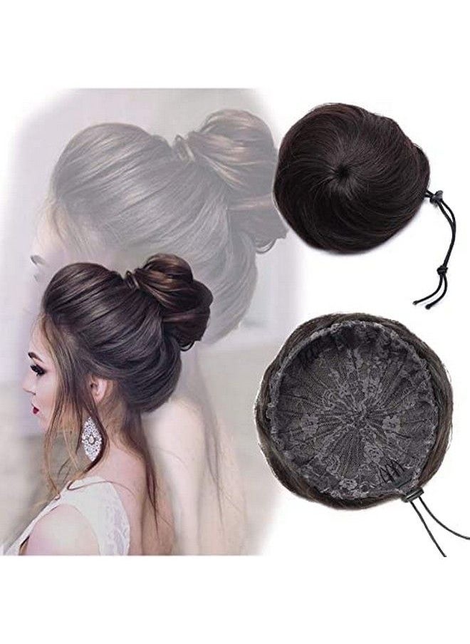 Benehair Messy Bun Hair Piece Human Hair Scrunchie Drawstring Hair