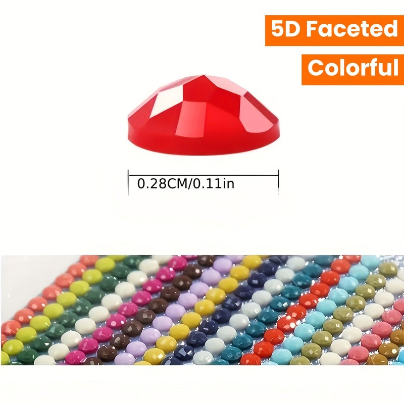 ماس أكريليك متعدد الأوجه 5D 300 قطعة لكل لون لفن الأظافر والرسم بالماس - Image 2