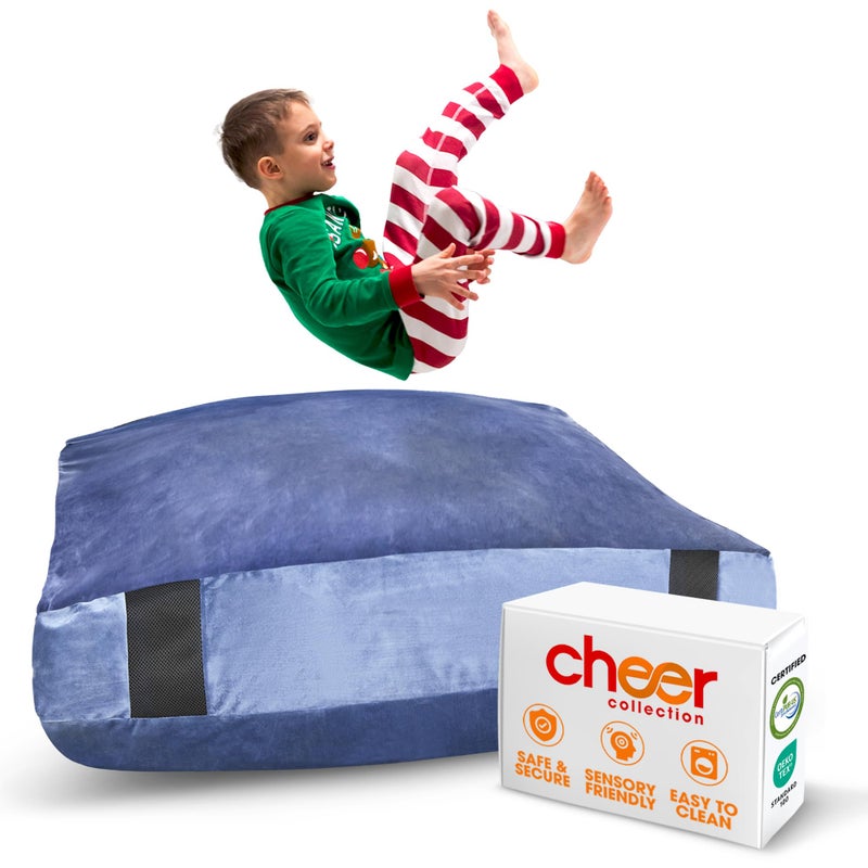 Cheer Collection Crash Pad Crash Pads for Kids Sensory with Washable Cover Sensory Room Must Haves Crash Mat 5 x 5 FT