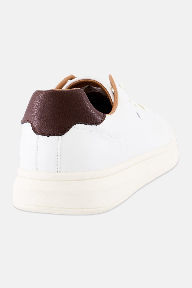 LEE Men Asher Lace Up Casual Shoes, Off White - Image 3