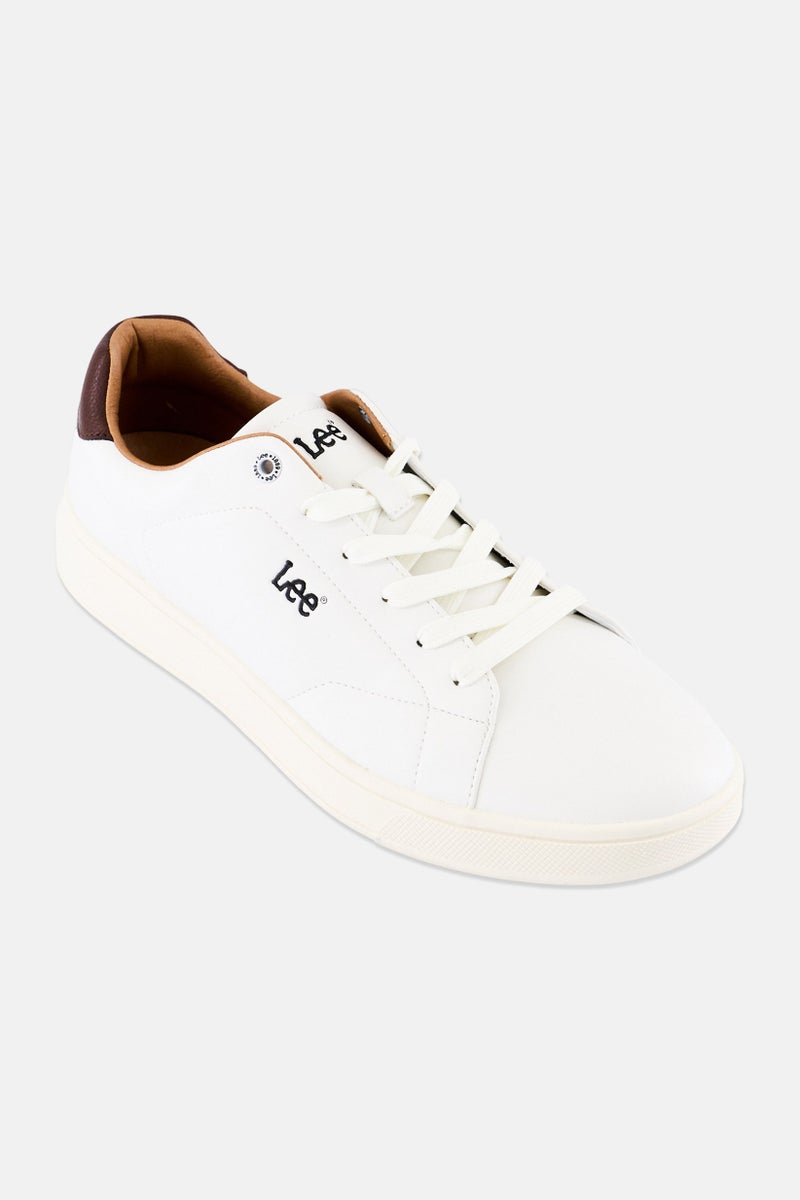 LEE Men Asher Lace Up Casual Shoes, Off White - Image 1