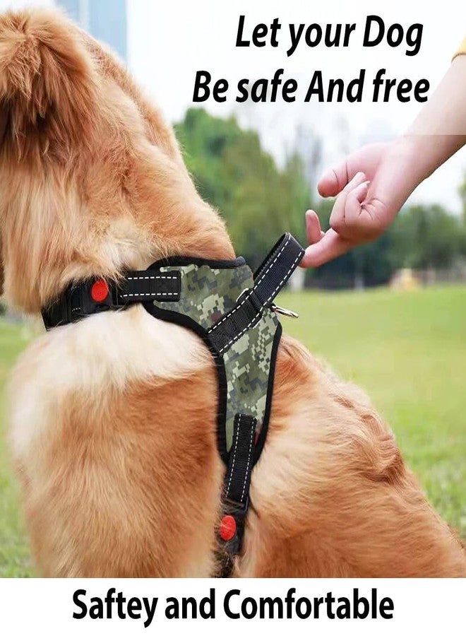 Berlin's PET ACCESSORIES Berlin's Butterfly Dog Harness and Lease with Free Plastic Bowl Comfort, Small Dog Harness Choke Free Adjustable Pet Vest No Pull Outdoor Sport Reflective Soft Padded (Army 2, Large) - Image 2