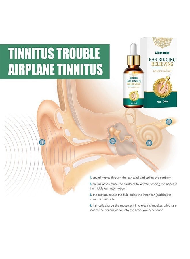 SOUTH MOON Tinnitus Relief for Ringing Ears, Natural Herbal Formula Ear Ringing Relief Drops, Tinnitus Oil Effectively Relieve Earache and Improve Hearing -1pcs - Image 5