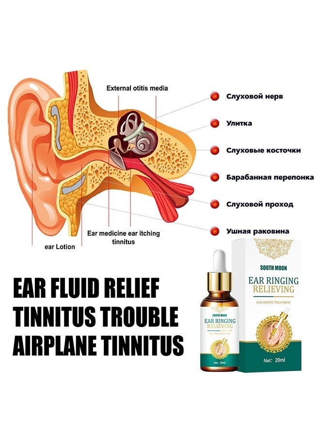 SOUTH MOON Tinnitus Relief for Ringing Ears, Natural Herbal Formula Ear Ringing Relief Drops, Tinnitus Oil Effectively Relieve Earache and Improve Hearing -1pcs - Image 4