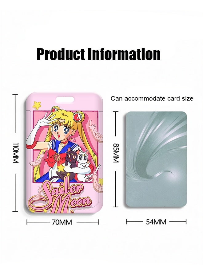 سايلور مون Sailor Moon Retractable Lanyard with ID Card Holder - Cute Anime Badge Reel for Girls - Image 2