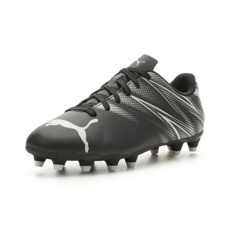 PUMA Kids Attacanto Firm, Artificial Ground Soccer Cleats Sneaker, Black-Silver Mist, 12 US Unisex Toddler - Image 4