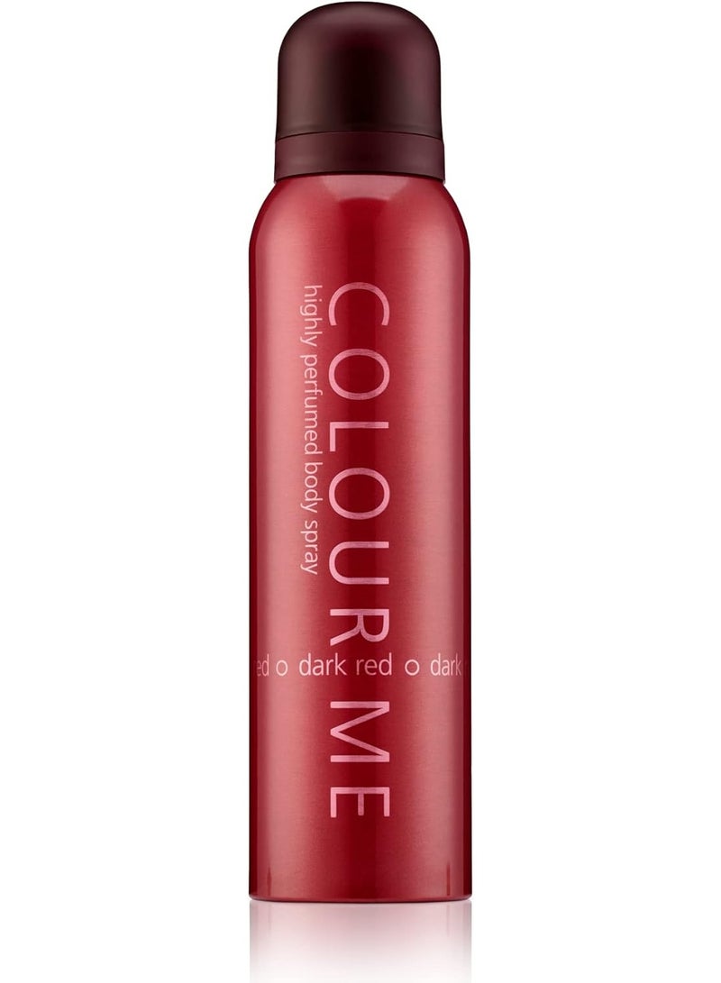 COLOUR ME DARK RED WOMAN BODY SPRAY 150ML - Image 1