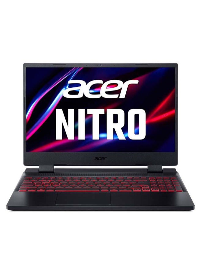 أيسر لابتوب الألعاب Nitro 5 AN515-58-937L، شاشة 15.6 بوصة FHD (1920 × 1080) بتردد 144 هرتز، معالج Intel Core i9-12900H، ذاكرة وصول عشوائي 16 جيجابايت، قرص صلب SSD بسعة 512 جيجابايت، نظام تشغيل DOS (بدون ويندوز)، بطاقة رسومات NVIDIA GeForce RTX 4060 بسعة 8 جيجابايت، يدعم اللغتين الإنجليزية والعربية، اللون أسود الإنجليزية/العربية أسود - Image 1