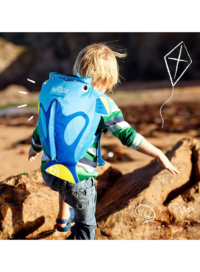 Trunki PaddlePak Coral Tropical Fish Blue Waterproof Swim Backpack for Children, Roll-Top Beach Bag with Water-Resistant Storage - Image 5