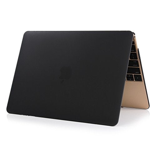 Se7enline Compatible with MacBook 12 inch Case Model A1534 2015/2016/2017/2018/2019 Version Laptop Hard Shell Protective Case&Keyboard Cover Skin&Screen Protector,Black - Image 3