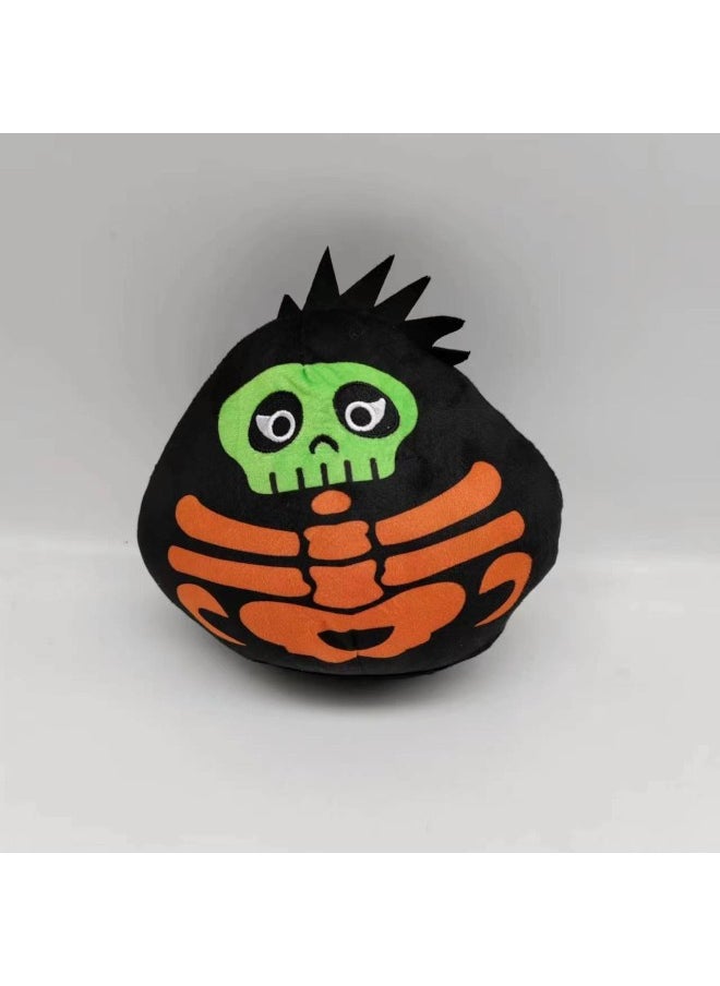 Generic - Triangular Pumpkin Plush Toy Soft Stuffed Doll Alien Game Surrounding Cartoon Character Gift PP Cotton Filled Triangular Plushie-Specifications:Skeleton Alien-Color:opp Bag Single - Image 1