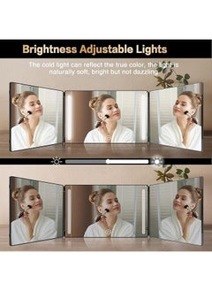 DMG TECH 3 Way Barber Mirror Led Self Cut Mirror 360° Barber Mirror For Men Usb With Height Adjustable Telescopic Hook Suitable For Haircut Hairstyling Shaving Grooming Hair Coloring And Makeup  - Image 5