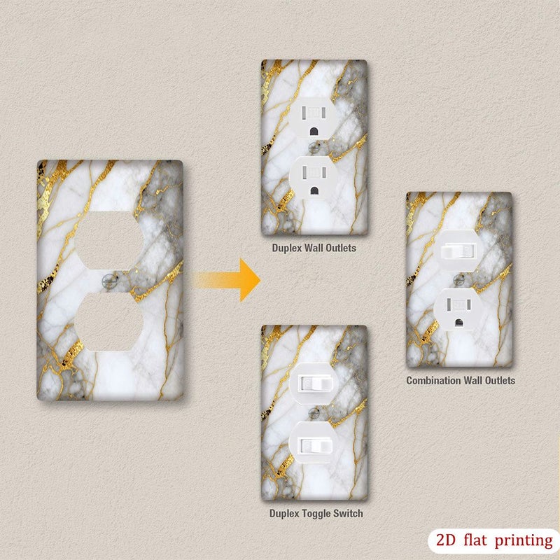 غطاء مفتاح الحائط أحادي التبديل بطبعات ثنائية الأبعاد، تصميم معاصر، تركيب سهل، ديكور حائط متعدد الاستخدامات، هدية مثالية للديكور الموسمي، لغرفة نوم الكبار والحمام، مقاس 7 سم × 11.4 سم - Image 2