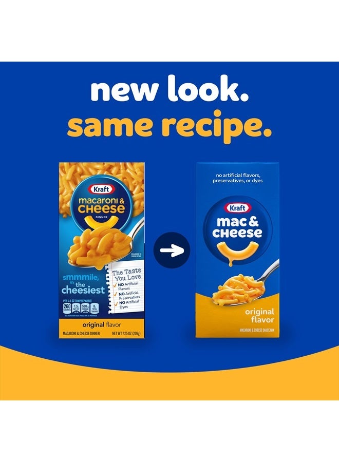 Kraft Mac  Cheese كرافت ماك و جبن الأصلي، عشاء المعكرونة والجبن، 7.25 أونصة صندوق - Image 2