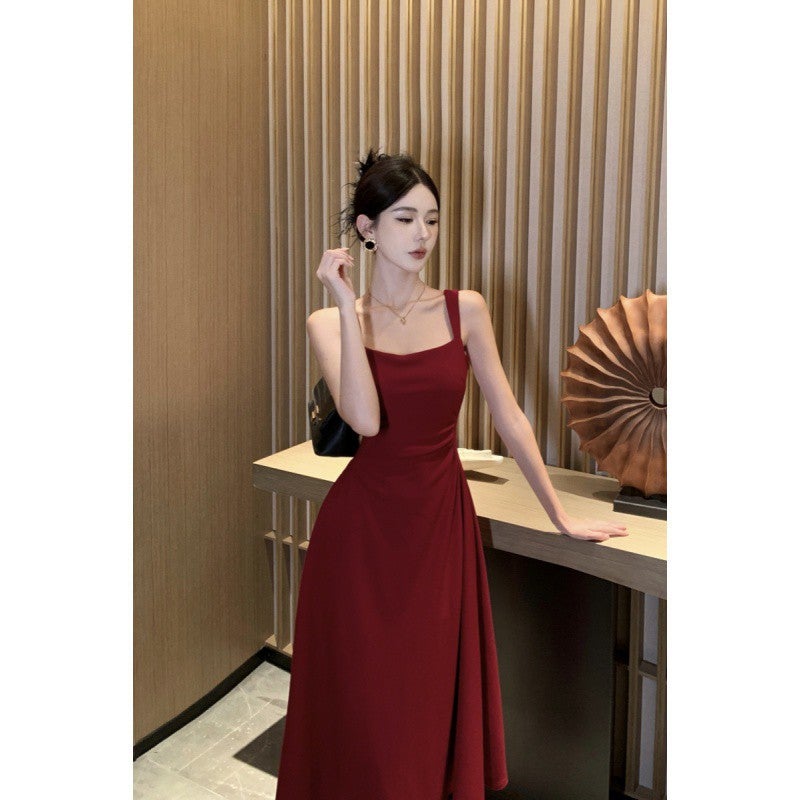 New Year Red Engagement Sleeveless Dress White  - Image 2