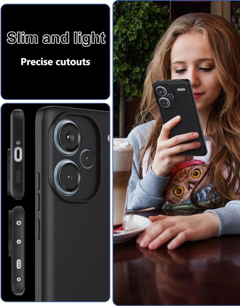 DIZORO Compatible with Mi Redmi Note 13 Pro Plus 5G Back Cover with Upgraded Square Edges for Camera Protection Shockproof Flexible Matte Liquid Silicone Mobile Phone Case (Space Grey) - Image 5