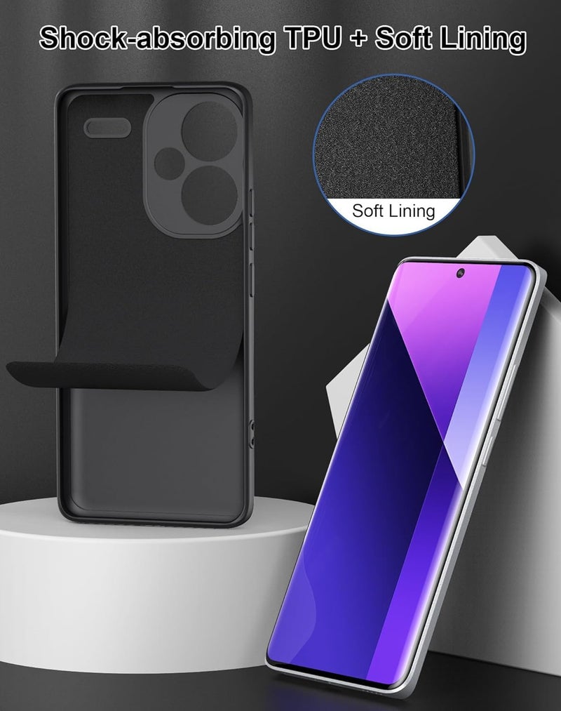 DIZORO Compatible with Mi Redmi Note 13 Pro Plus 5G Back Cover with Upgraded Square Edges for Camera Protection Shockproof Flexible Matte Liquid Silicone Mobile Phone Case (Space Grey) - Image 2
