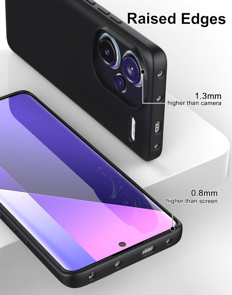 DIZORO Compatible with Mi Redmi Note 13 Pro Plus 5G Back Cover with Upgraded Square Edges for Camera Protection Shockproof Flexible Matte Liquid Silicone Mobile Phone Case (Space Grey) - Image 3