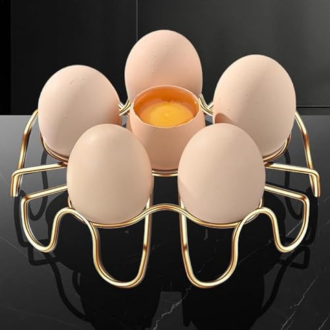 إكسفور رف طهي بالبخار من الفولاذ المقاوم للصدأ لطهي البيض والخضروات على البخار قابل للتعديل، أداة مطبخ متينة متعددة الاستخدامات للقدر الفوري والطبخ في وعاء عالمي - Image 4